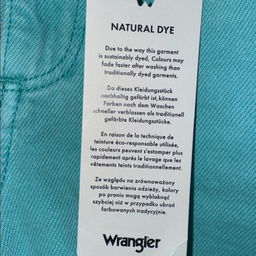 Wrangler Donna High Rise Jean Shorts Turquoise Blue Women’s 25 - Picture 10 of 10